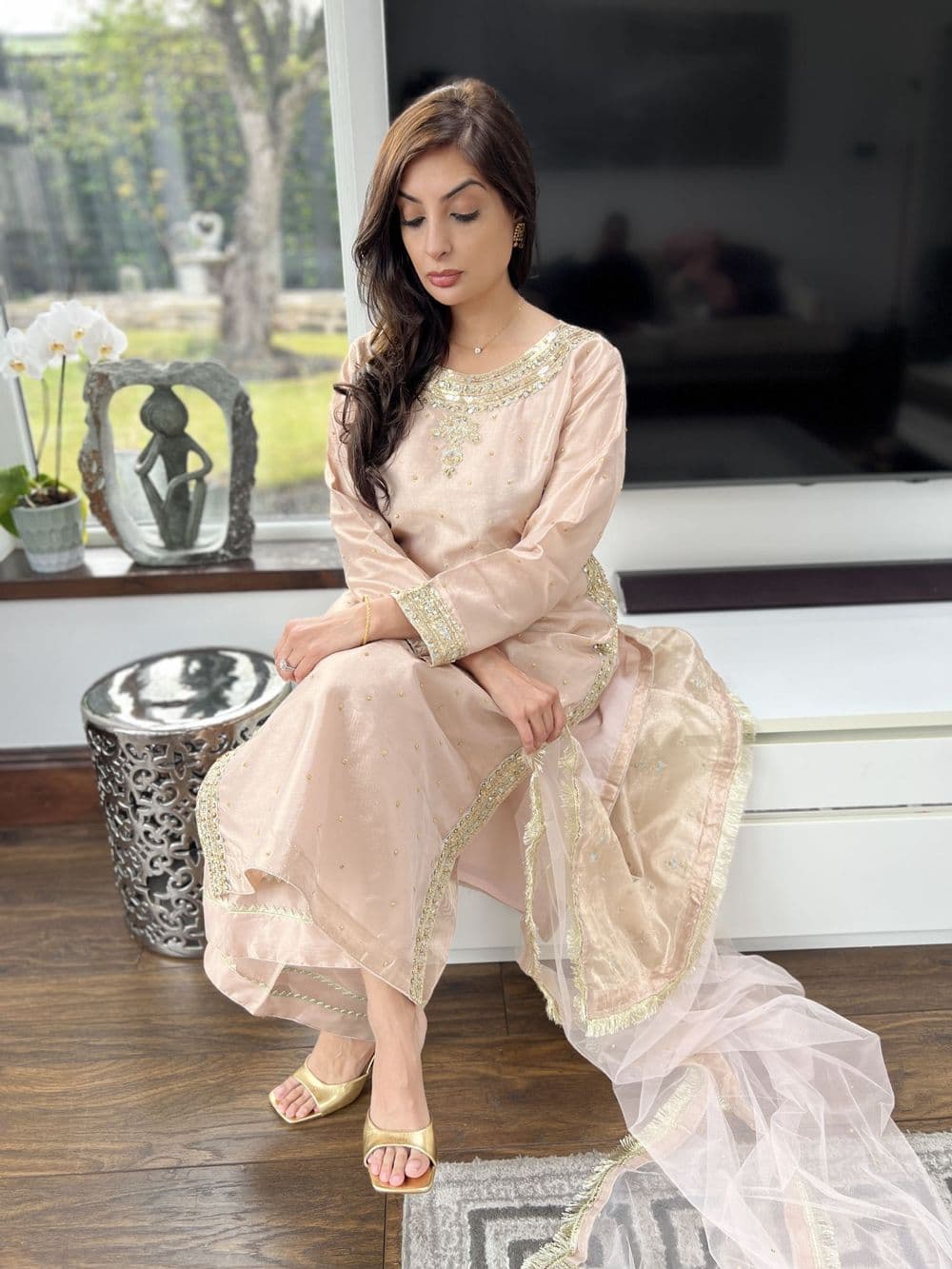 Haseen masoori pink suit