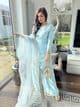 Haseen sky blue Shamooz silk