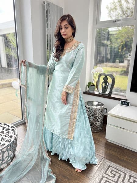 Haseena Lengha suit - blue