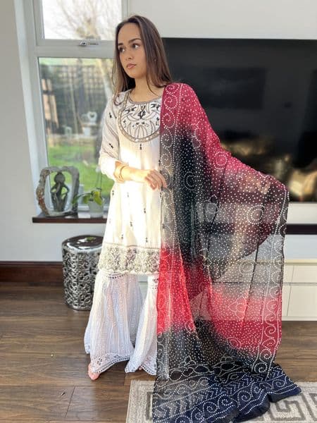 Hawa sharara outfit white