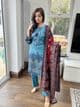 Hena lawn suit blue