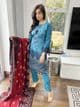 Hena lawn suit blue