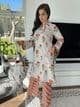 Imani Embroidery Digital Print Coord - Stone