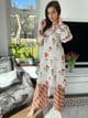 Imani Embroidery Digital Print Coord - Stone