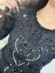 Imrozia heavily embroidered net suit : black