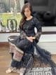 Imrozia heavily embroidered net suit : black