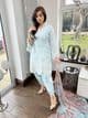 Ivana luxury chicken Kari lawn collection : sky blue
