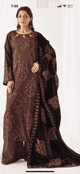 Jaan Dhanak embroidery suit with velvet shawl Colour: brown