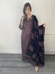 Jaan Dhanak embroidery suit with velvet shawl Colour: brown