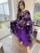 Jaan: regal danak suit with luxury velvet shawl : purple