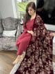 Jaan : regal dhanak suit with luxury velvet shawl : maroon