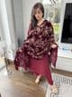 Jaan : regal dhanak suit with luxury velvet shawl : maroon