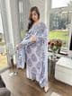 Jannat embroidery linen suit : grey
