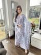 Jannat embroidery linen suit : grey