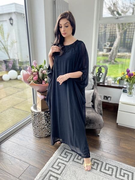Jeem black kaftan set