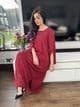 Jeem kafta set maroon