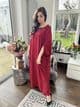 Jeem kafta set maroon