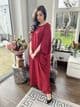 Jeem kafta set maroon