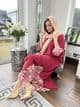 Kaftan abaya set : maroon and