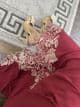 Kaftan abaya set : maroon and