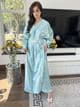 Lava silk kaftan aqua