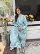 Lava silk kaftan aqua
