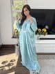 Lava silk kaftan aqua