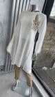 Limelight cape kurta with one sleeve  and motif - whiteD1