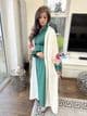 Linen look abaya set