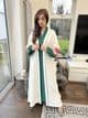 Linen look abaya set