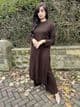 Long length chevron co ord - dark chocolate