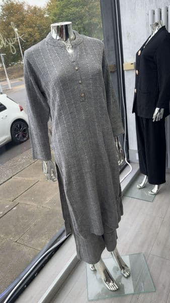 Long length co ord set : grey