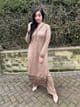 Long length knit co ord set : Aztec chai