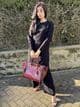 Long length knit co ord set : black el206