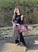 Long length knit co ord set : black el206