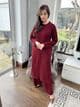 Long length knit co ord set : cherry