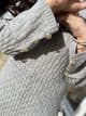 Long length knit co ord set : light grey 103