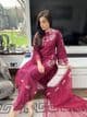 Luxury Ivana  lawn magenta