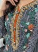 Maria B Inspired Paris Threads and Sequins Suit- Grey