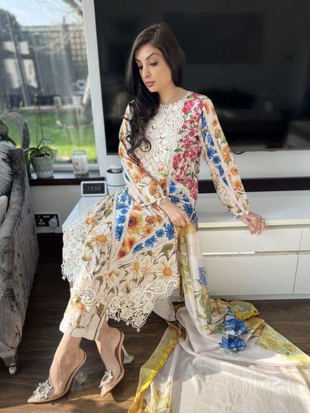Maria B m prints beige