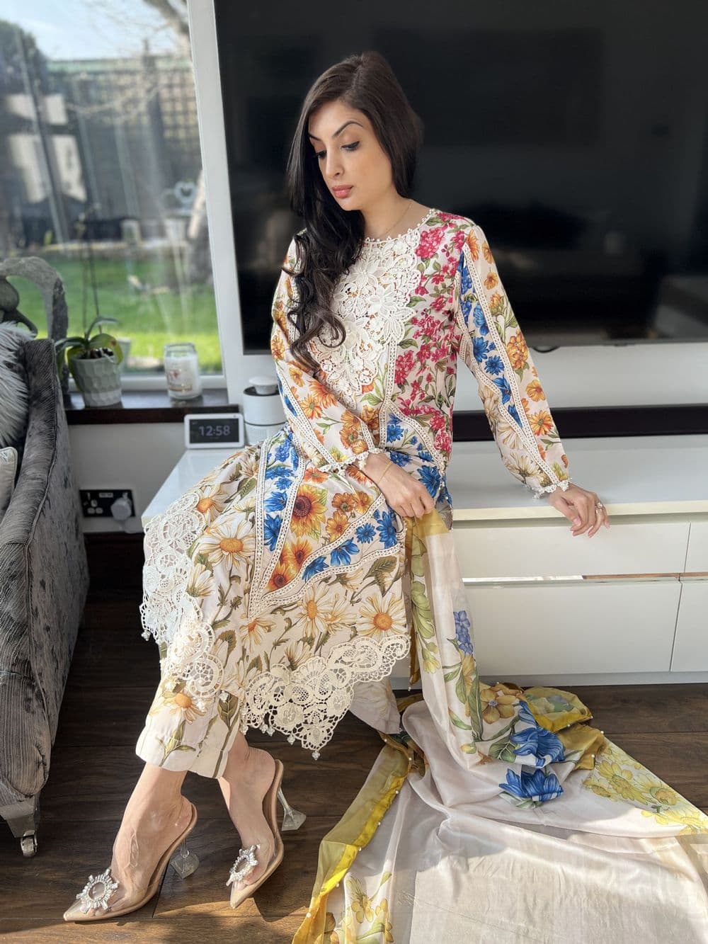 Maria B m prints beige