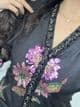 Maria b Paris black raw silk