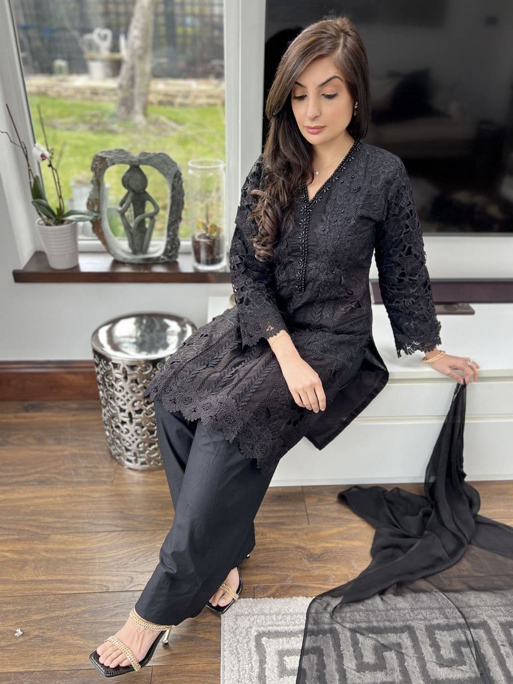 Maria B Paris : FARSHI SALWAAR black