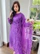 Maria B Paris Luxury Cutwork Lawn Suit Purple AL933