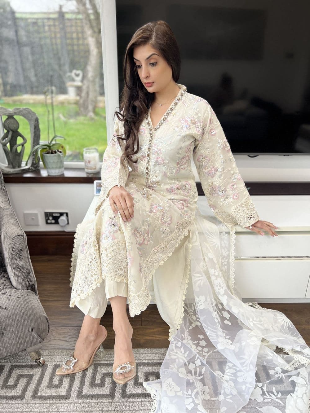 Maria b Paris organza ivory