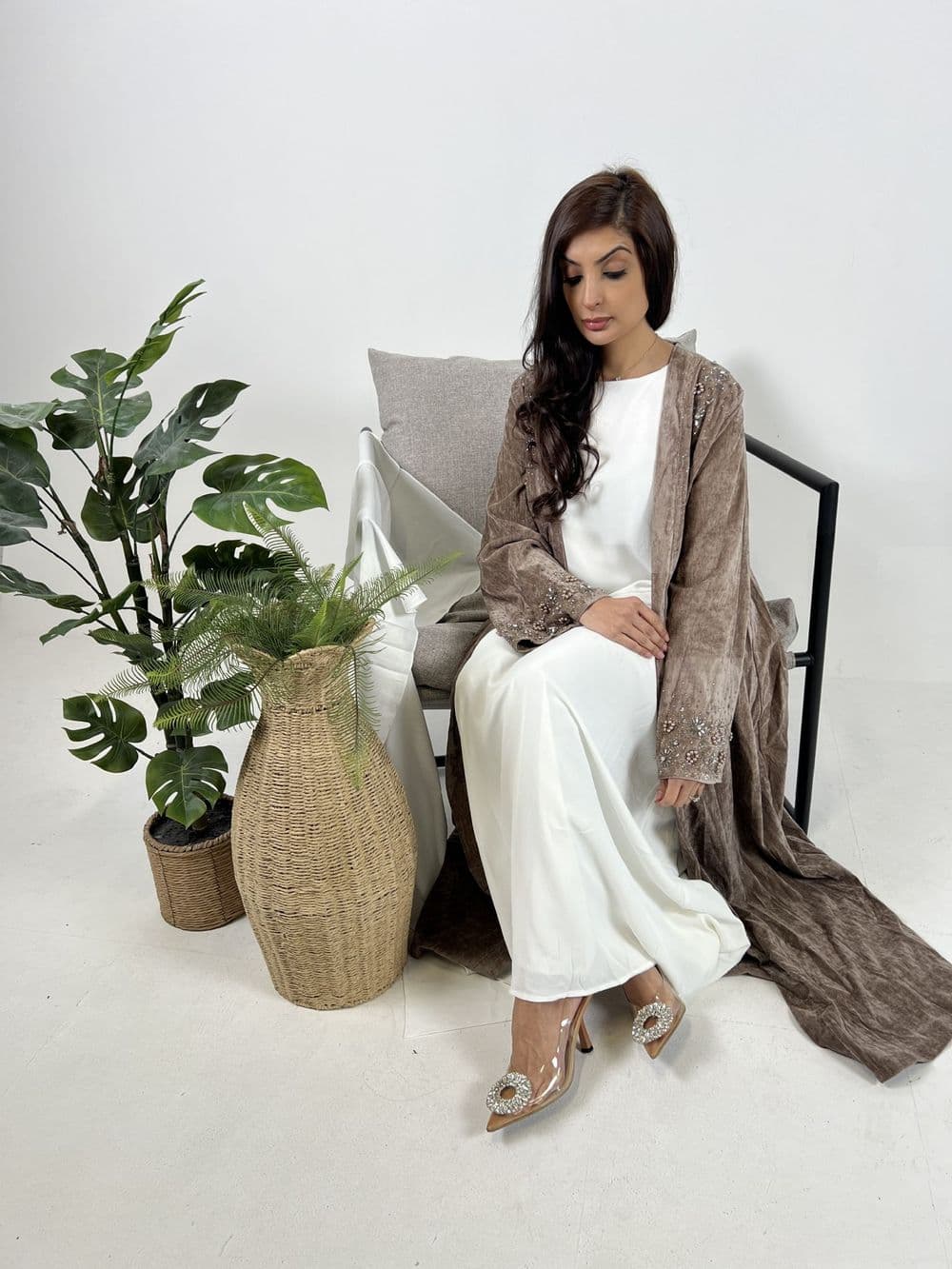 Mocha abaya set