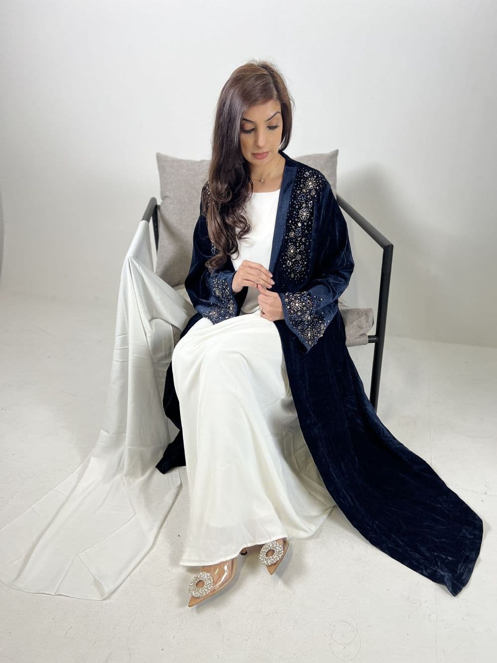 Navy abaya set