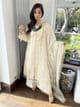 Nora cream chiffon suit