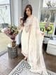 Original truba  ivory satin outfit
