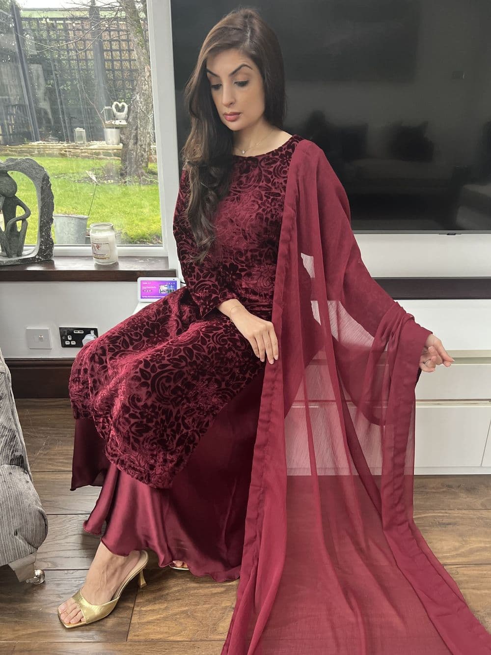 Palachi suit maroon